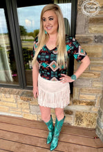 Load image into Gallery viewer, Forth Worth Fringe Skirt (Cream)