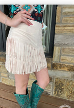 Load image into Gallery viewer, Forth Worth Fringe Skirt (Cream)