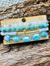 Load image into Gallery viewer, Turquoise Cross Bracelet Stack