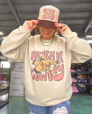 Put ‘Em Up Cowboy Sweatshirt (Cream)