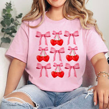 Load image into Gallery viewer, Cherry Bow Coquette Tee