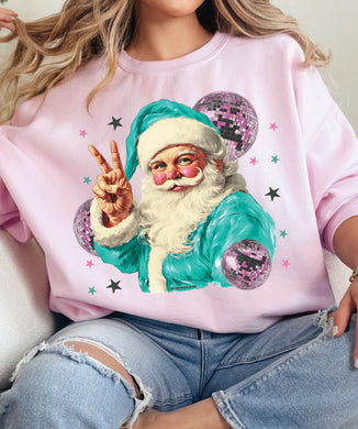 Disco Santa Sweatshirt (Pink)