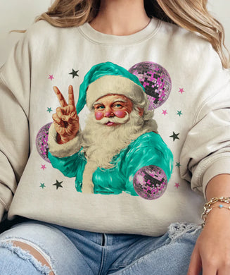 Disco Santa Sweatshirt (Cream)