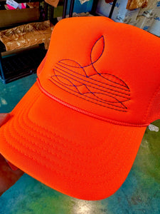 Orange Boot Stitch Trucker Hat