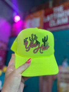 Yeehaw Trucker Hat (Neon Yellow)