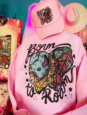 Born to Roam Sweatshirt (Pink)