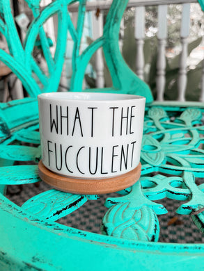 What The Fucculent Ceramic Planter