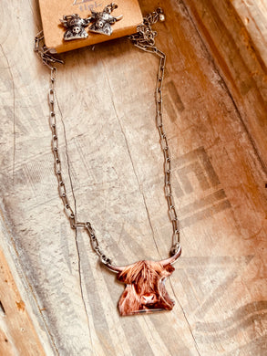 Highland Cow Necklace